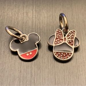 2 Authentic Pandora Disney Mickey & Minnie Icon Dangle Charm ~ 1 PAIR ~